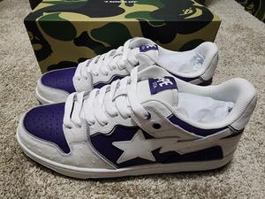 Paquete de avestruz A Bathing Ape BAPE Sk8 Sta #1 blanco púrpura para hombre talla 13 NUEVO - Imagen 1 de 7