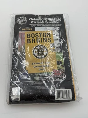 NHL Boston Bruins Stanley Cup Champions 2011 Gran Tamaño Garden House Bandera Nuevo Foto 1 de 3