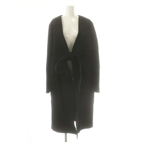 Cappotto lungo Maison Margiela MM6 lana senza colletto nero S