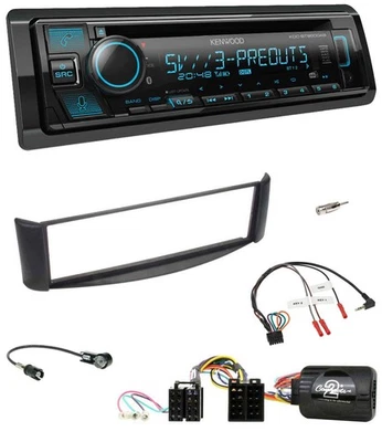 Kenwood Bluetooth USB CD Lenkrad DAB Autoradio für Smart ForTwo 04-07 schwarz - Bild 1 von 4