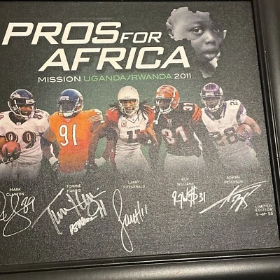 A. Peterson, L. Fritzgerald, R. Williams, Tommie Harris, M. Clayton autographed! - Image 1 of 4