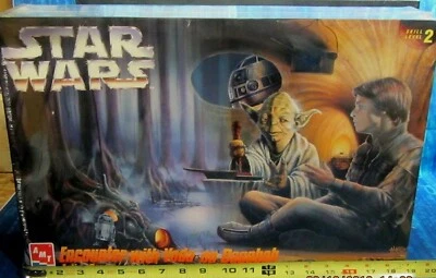 AMT STAR WARS LARGE BOX  ENCOUNTER WITH YODA ON DAGOBA DIORAMA KIT  MINT SEALED  - Image 1 of 4