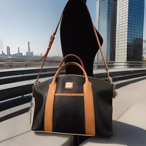 Dooney & Bourke Women's Handbag Black Pebble Leather Vacchetta Satchel Shoulder - Picture 1 of 17