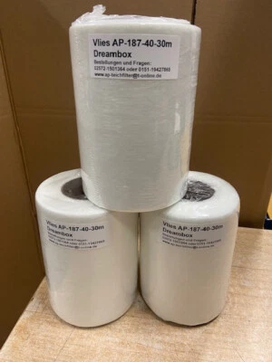 AQUAPUR 3 Rollen Vlies 187mm Dreambox Neu Ersatzvlies Filtervlies Vliesfilter TOP !!