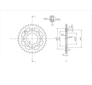 BikeMaster Rear Steel Sprockets 35T 530 260 246 35 - Picture 1 of 1