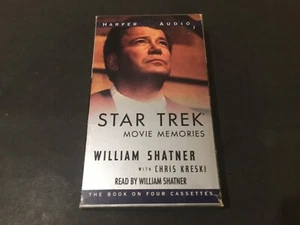 Star Trek Movie Memories William Shatner With Chris Kreski Harper Audio Cassette - Imagen 1 de 5