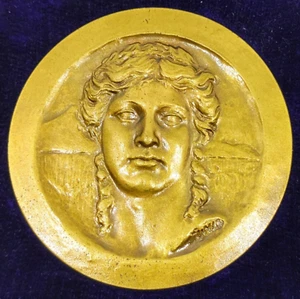 1962 Japan Aquatics Swimming Championships Antique Bronze Medal By Fumio Asakura - Picture 1 of 14