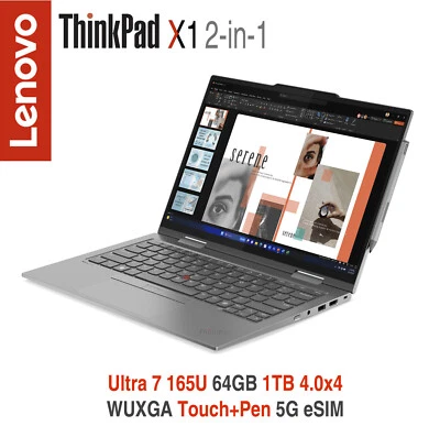 ThinkPad X1 2-in-1 Yoga Gen 9 Ultra 7 165U WUXGA Touch 64GB 1T 5G 4Y PremierPlus - Image 1 of 4