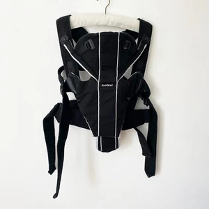 Baby Bjorn Front Carrier in Black New Born 3.5kg To 12kg Cotton Lined VGC - Picture 1 of 7