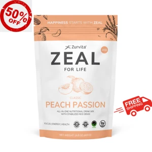 Sale Zurvita Zeal for Life - Peach Passion 30 Servings Energy/Health Drink - Picture 1 of 1