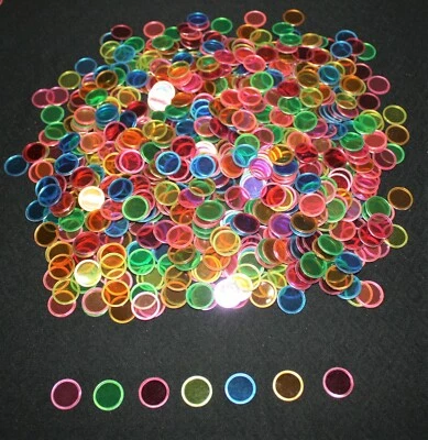 700 Bingo Chips Markers 100 each color - Use with Magnetic Wand on paper sheets - Image 1 of 4