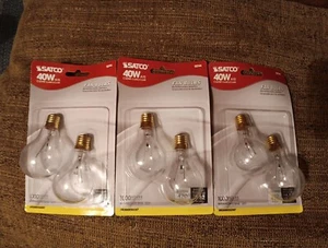 6 Satco 40W Intermediate Brass Base A15 Ceiling Fan Bulbs 2744 - Picture 1 of 2