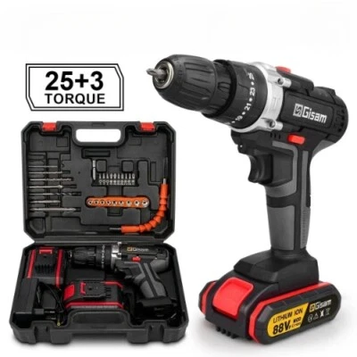 25+3 Torque Electric Drill Cordless Electric Screwdriver Rechargeable Power Tool - Image 1 of 4