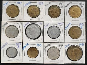Lot of 12x France Coins - Various Dates and Denominations - Picture 1 of 2