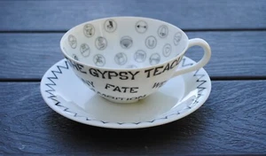 MCM Originality Plus The Gypsy Fortune Telling Tea Leaf Cup Saucer 1959 - Picture 1 of 10