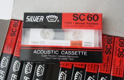 1X RARE VINTAGE 1991 SILVER CROWN SC 60 TAPE CASSETTE TYPE 1 JAPAN NEW SEALED ! - Image 1 of 4