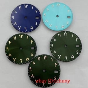 Reloj estéril 28,5 mm azul/verde esfera ajuste movimiento automático NH35 - Imagen 1 de 11