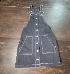 Dickies Girl’s Black Cotton Overall Skirt Size XS - Picture 1 of 13