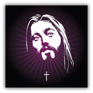 Jesus Christ Head Sketch Religion Car Bumper Sticker Decal - "SIZES" - Picture 1 of 1