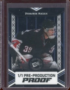 2024 Leaf Collective Proof Press Pass Clear Blue Dominik Hasek (1/1)  - Picture 1 of 2