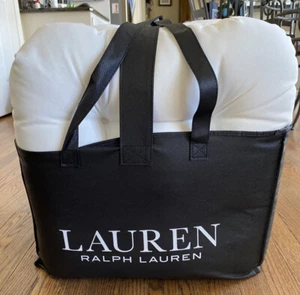 New! Set of4 Ralph Lauren INDOOR OUTDOOR Weather Repellent WHITE SEAT CUSHIONS - Picture 1 of 6