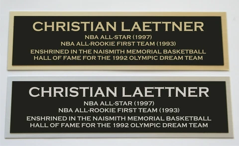Christian Laettner nameplate for signed autographed basketball photo jersey Cover