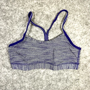 Sujetador deportivo LULULEMON Flow Y para mujer talla 8 soporte ligero estampado púrpura - Imagen 1 de 6
