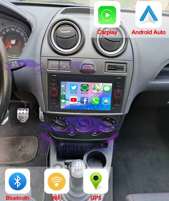 4+64GB For Ford Fiesta 2005-2007 Wireless Android CarPlay Car Stereo Radio - Image 1 of 4