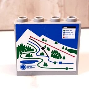 LEGO Medical Tent Location Map Downhill Slope Skiing Rescue Route Competition - Picture 1 of 1
