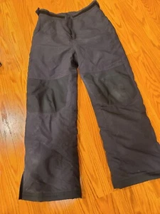 LL Bean Kid's Snow Pants Sz 10 Black Ski Snowboard Elastic Adjustable - Picture 1 of 10
