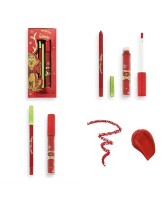 THE GRINCH X MAKEUP REVOLUTION LITTLE MAX DOG LIP KIT SET KYLIE INSPO CHRISTMAS - Image 1 of 4