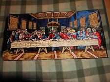 The Last Supper Tapestr Made in Italy WPL 13379~VTG Wall ARt Jesus