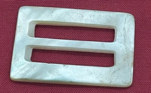 Hebilla deslizante rectangular madreperla vintage 1,25" x 7/8" - Imagen 1 de 4