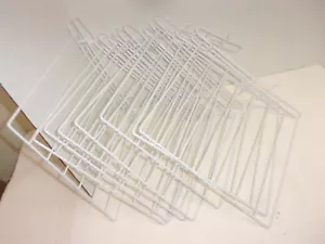 8 White Vinyl Coated Wire Shelf Dividers 12" Tall X 14" Deep With Stabilizers - Picture 1 of 6