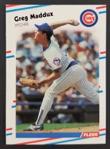 Greg Maddux 1988 Fleer Baseball Card #423 (NM) - Foto 1 di 2