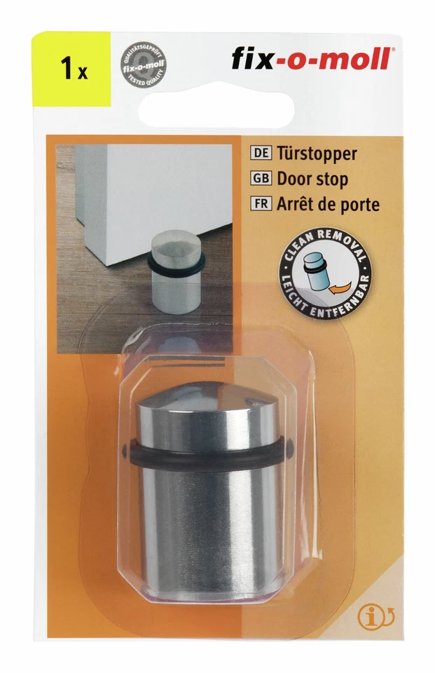 Fix-o-moll Türstopper kleben poliert 30/35 mm H44mm - 3566729 - Bild 1 von 1