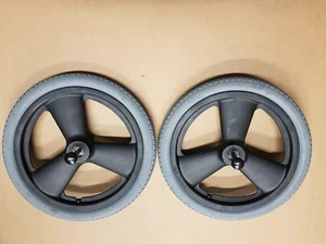 Wheels & Tires for Quickie Iris Tilt in Space Wheelchair SOLID FLAT FREE 16×1.75 - Picture 1 of 3