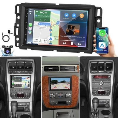 Radio estéreo para automóvil 4G+64 GB para GMC Yukon Chevy Silverado Sierra Carplay Android 15 Foto 1 de 4