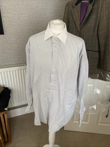 Camicia da donna Bn mai indossata di design con bande per sopracciglia 16" taglia 18-20 a righe - Foto 1 di 12