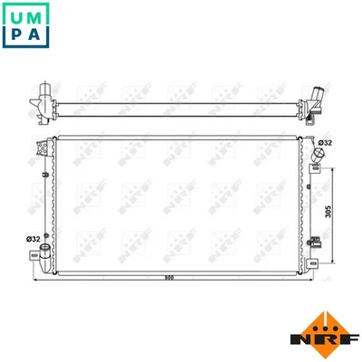 RADIATOR ENGINE COOLING 53076 FOR G9U650/632 2.5L F9Q772/774 1.9L G9U720 2.5L - Image 1 of 4