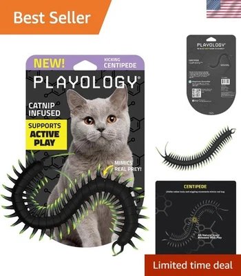 Interactive Catnip Rubber Centipede Toy - Engaging Play for Indoor Cats - Image 1 of 4