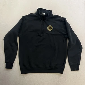 Golds Gym 1/4 Fleece Adult Size Medium Black Long Sleeve Pullover - Picture 1 of 6