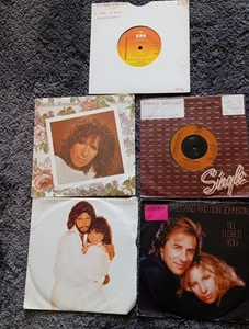 BARBRA STREISAND 5 7" Vinyl Singles - Woman In Love, Memory, Guilty - Picture 1 of 4