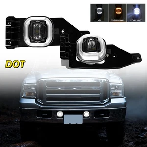 2x Halo LED Fog Lights Turns For Ford F-250 F-350 F-450 F-550 Super Duty 2005-07 - Picture 1 of 16