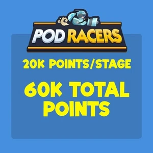 POD RACERS - 20K POINT/STAGE (60K TOTAL) MONO_POLY GO POINT BOOSTER SERVICE - Picture 1 of 2