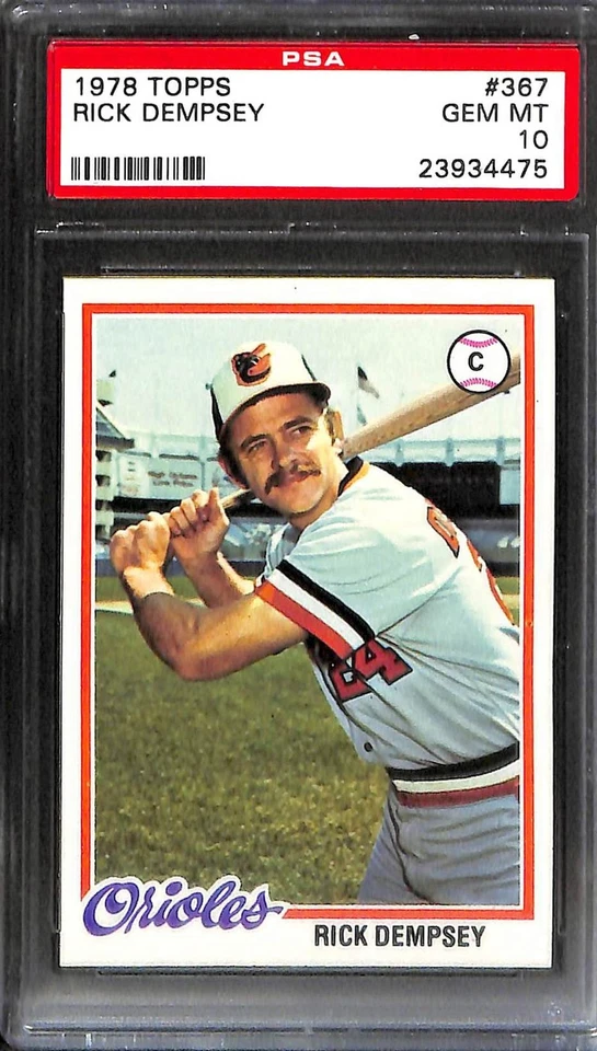 1978 Topps #367 RICK DEMPSEY PSA 10 GEM-MT 23934475  - Image 1 of 3