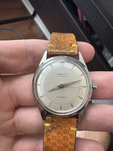 Vintage Gubelin Automatic Steel 1950’s Rare Gorgeous Light Patina - Picture 1 of 11