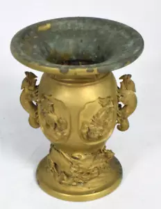 Single bronze Chinese type of dargon handled vase - Imagen 1 de 3