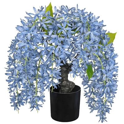 Árbol Flor Artificial 13.8" Alto con Flor de Glicinia y Madera Realista Fak... Foto 1 de 4