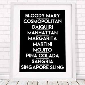 COCKTAILS - Famous Drinks Poster Picture Print Sizes A5 to A0 **FREE DELIVERY** - Bild 1 von 14